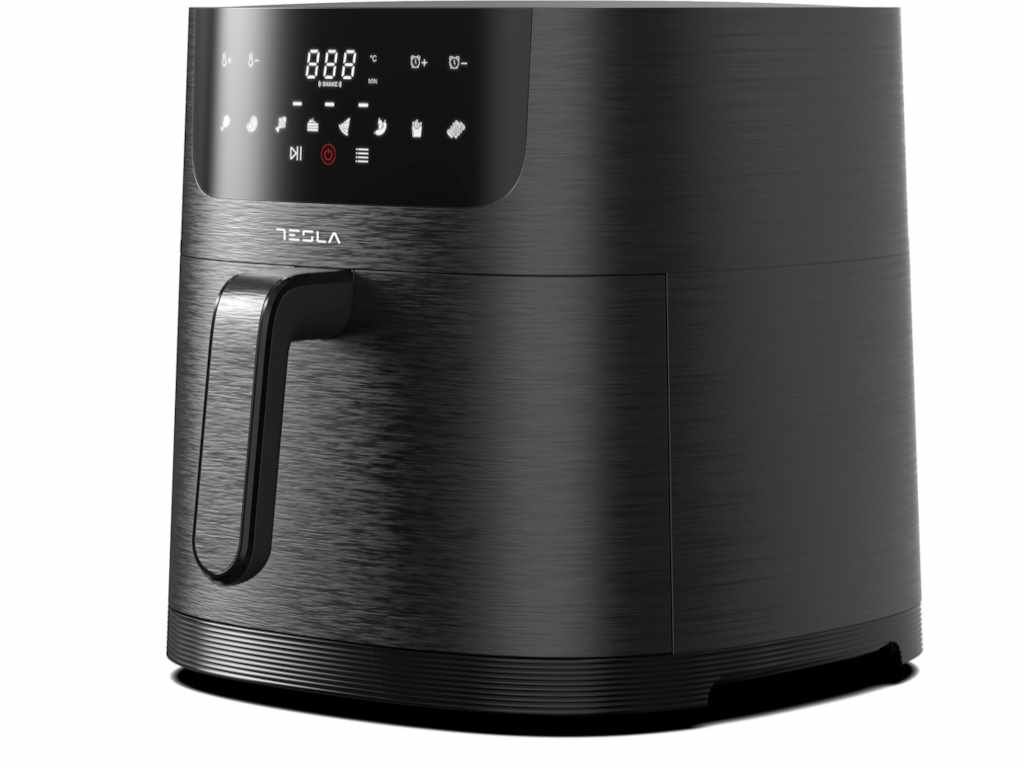 Friteuza aer cald Tesla AF800B, 8 L, 1800WPanou digital, 8 programe, Negru
