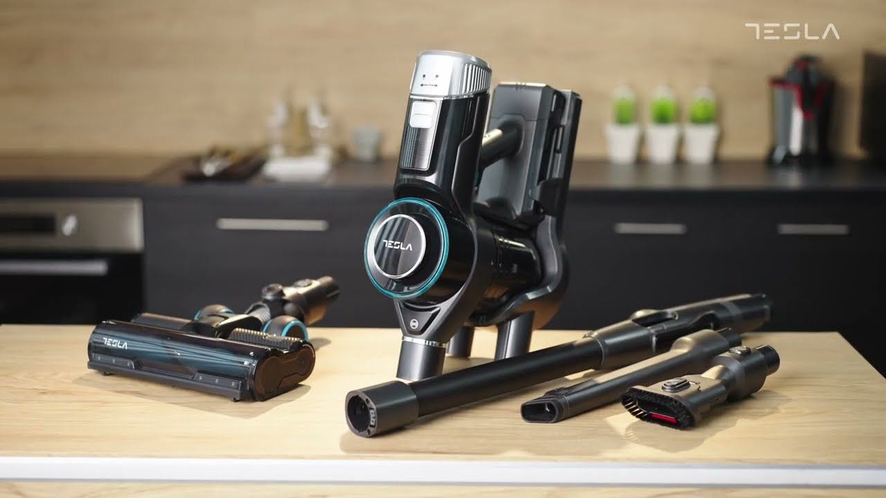 Aspirator vertical Tesla HS500GF, 400W, 25.2V5 viteze, 60min, capacitate 0.6 l, HEPA, Gri/Negru