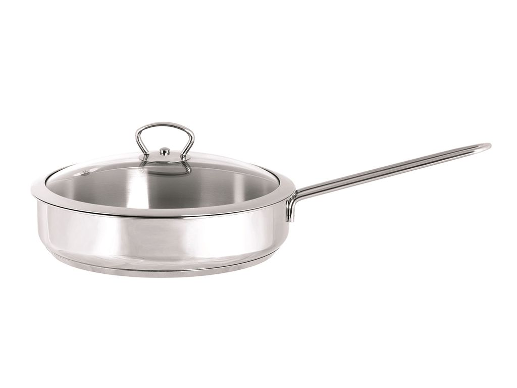 Tigaie 2.4l cu capac din sticla Kulinaria Metalac inox/24cm/2.4l