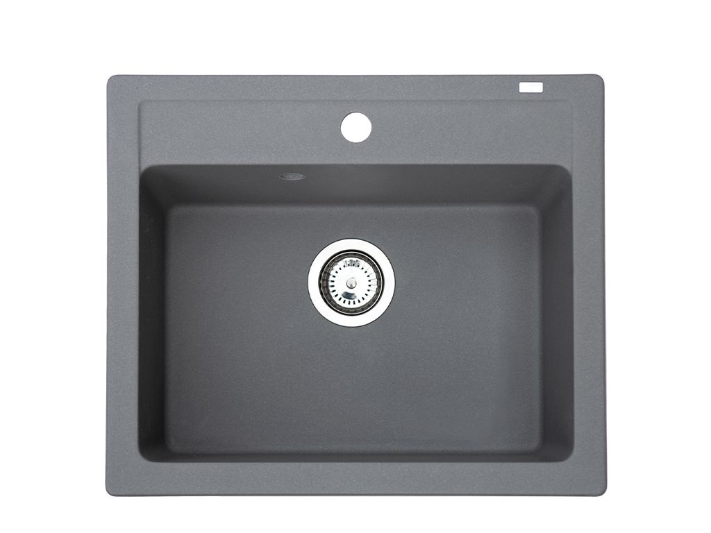 Chiuveta X Granit Quadro 60 grafit600 x 500 mm, sifon 90 mm, granit