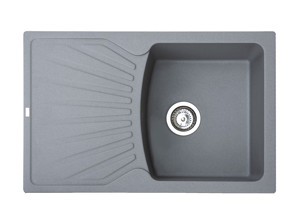 Chiuveta X Granit Quadro Plus grafit760 x 500 mm, sifon 90 mm, granit