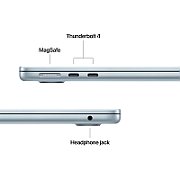 Laptop Apple MacBook Air 15 (2026), 15.3 inch 2880 x 1864, Apple M5 10-core (10 C), 16 GB RAM, 512 GB SSD, Apple 10-core integrat, macOS, Tastatura International, Albastru deschis