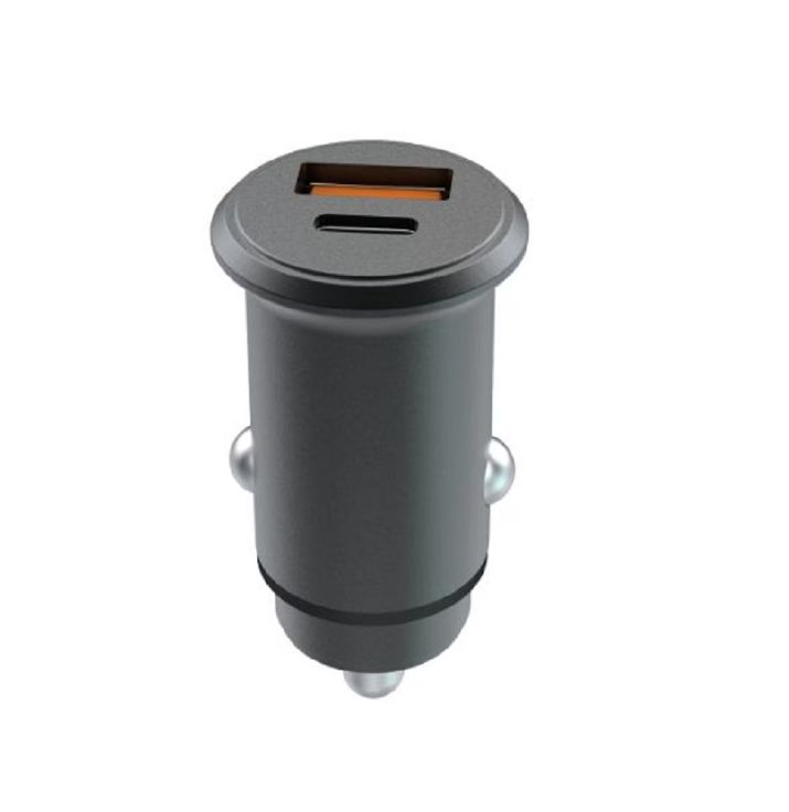 Incarcator auto Lemontti Super Fast Charge 65W 2 porturi PD Type-C 65W + USB-A QC 3.0, Negru