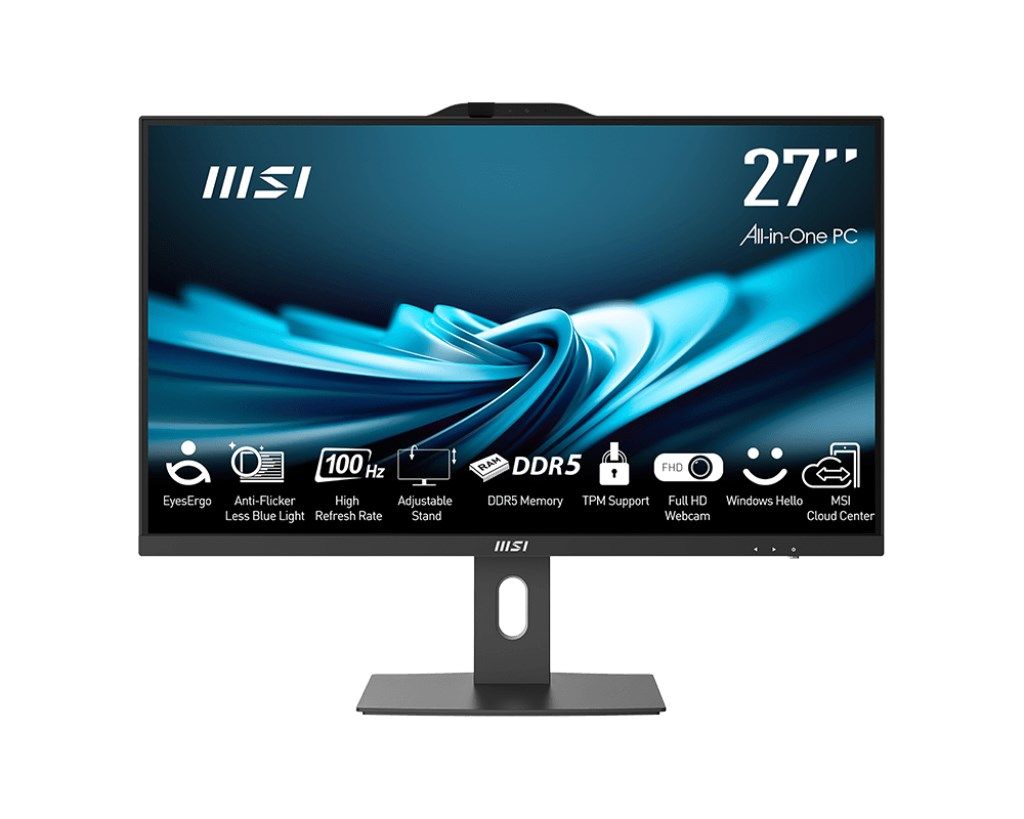 MSI AIO PRO AP272P 14M-886XEU i7-14700 27  IPS LED FHD Non-Touch Anti-Glare 16GB SSD 1TB M.2 AX211 WiFi 6E No OS Black