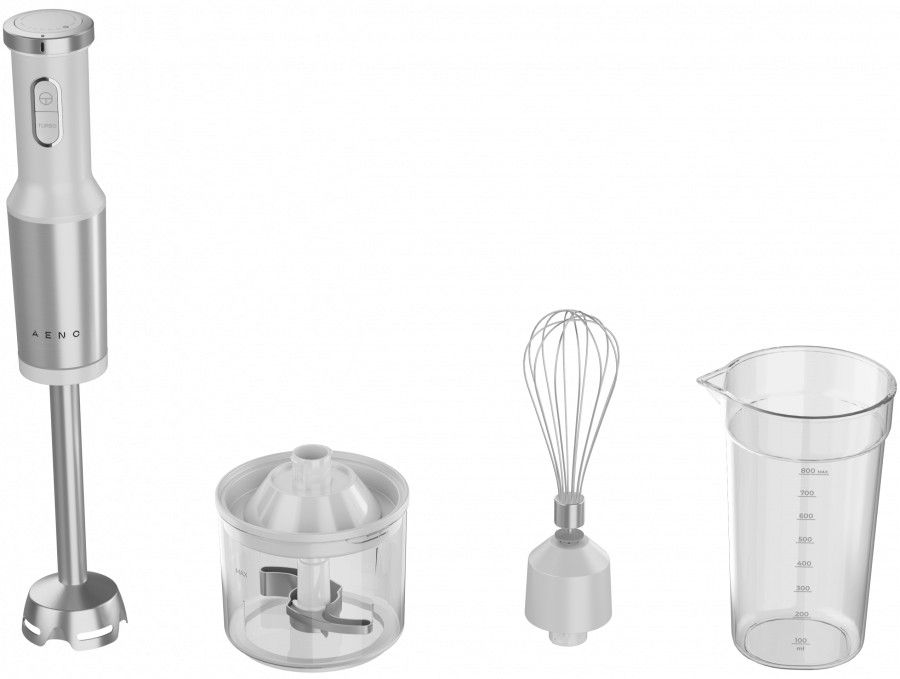 Hand Blender, 1200W in CB, White, Tiger Teeth Cutter, Whisk, Food Processor, Cup