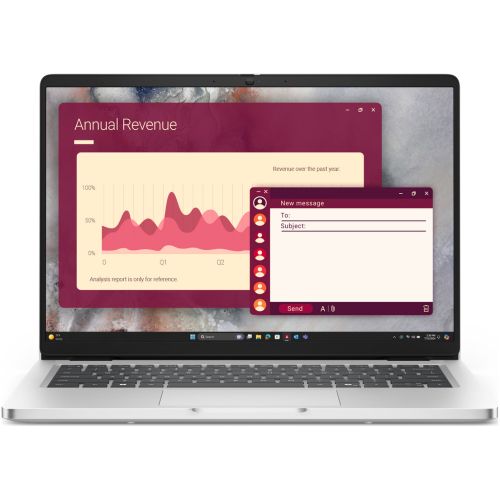 Laptop Dell Pro 14 PC14250, 14 inch 1920 x 1200, Intel 235U (12 C / 14 T, 2.0 GHz - 4.9 GHz, 12 MB cache, 15 W), 16 GB DDR5, 512 GB SSD, Intel Graphics, Windows 11 Pro
