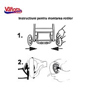 TROLER DE CUMPARATURI SMART, 35L, ROSU