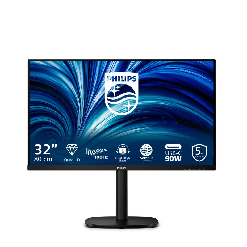 Monitor Philips 31.5  32B2U3601/00, Diagonal (inch): 31.5, Diagonal (cm): 80, Aspect ratio: 16:9, Panel: IPS, Resolution: 2560x1440, Refresh Rate: 100Hz, Response time GtG: 4ms, Brightness (max): 350 cd/m², Contrast (static) : 1000:1, Contrast (dynamic): 50M:1, Viewing angle: 178/178, Color Gamut