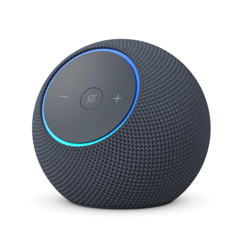 Amazon Echo Dot Max. Virtual assistant: Amazon Alexa, Shape: Spheric, Product colour: Black. Connectivity technology: Wireless, Wi-Fi standards: 802.11a, 802.11b, 802.11g, Wi-Fi 4 (802.11n), Wi-Fi 5 (802.11ac), Wi-Fi 6 (802.11ax), Wi-Fi 6E.... Power source type: Battery. Width: 110 mm, Depth: 110