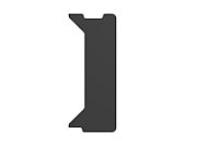 Piesa birou GENESIS HOLM MODULAR RIGHT 30 cm, material MDF, culoare antracit