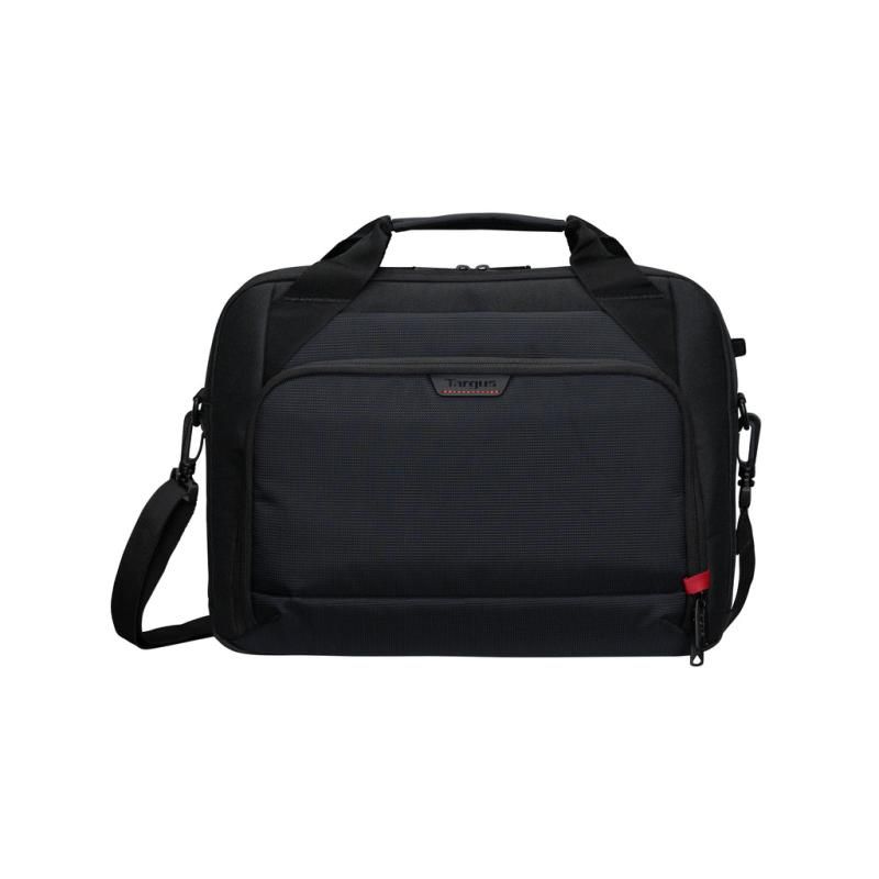Geanta laptop Targus Classic EcoSmart® Briefcase, pentru laptopuri de 13-14”, dimensiuni: 10.23  x 2.55  x 10.82 , dimensiuni compartiment laptop: 12.8  x 8.9 , capacitate 4.6 L, negru
