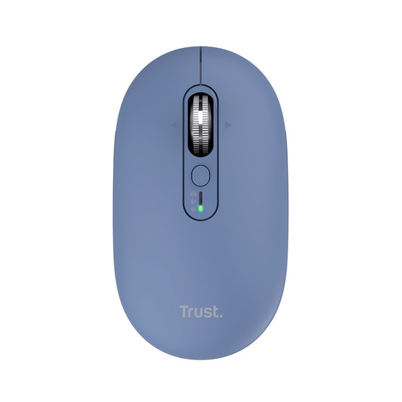 Mouse wireless Trust Seron Hyperscroll, 7 butoane, rezolutie maxima 3200 DPI, albastru