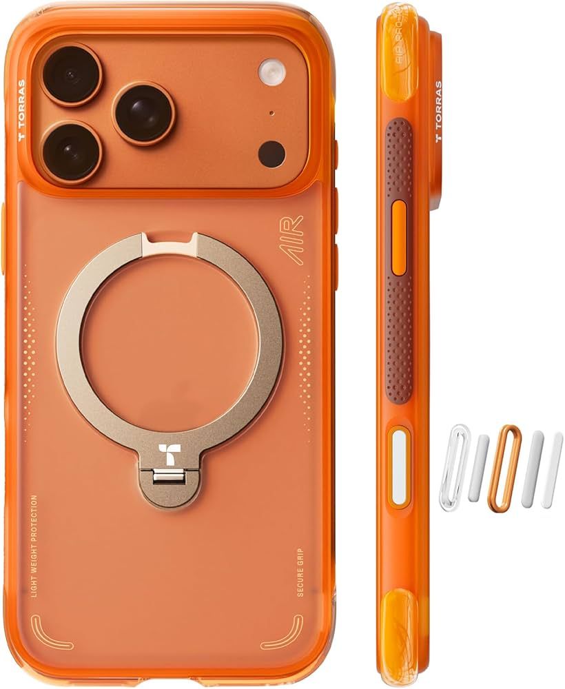 TORRAS Ostand Spin Air - etui do iPhone 17 Pro kompatybilne z MagSafe (horizon orange)