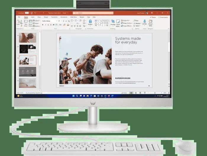 All-in-One Business HP ProOne 240 G10 cu procesor Intel Core i5 1334U pana la 4.6GHz, 24 inch, Full HD, IPS, 16GB DDR4, 512GB SSD, Intel Iris Xe Graphics, Windows 11 Pro, White, 3 ani garantie