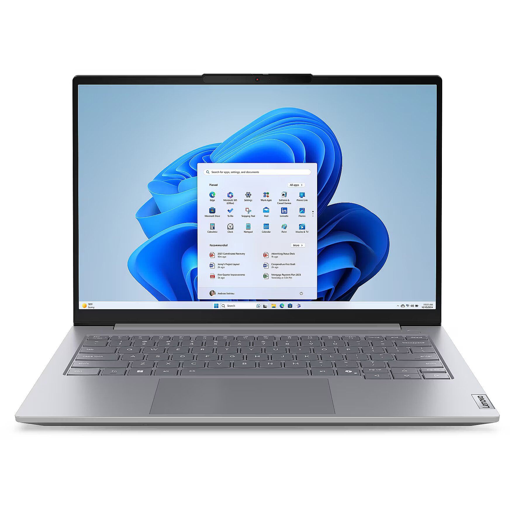 Lenovo ThinkBook 14 G8 IAL Intel Core Ultra 7 255H Laptop 35.6 cm (14 ) WUXGA 16 GB DDR5-SDRAM 512 GB SSD Wi-Fi 6E (802.11ax) Windows 11 Pro English Grey