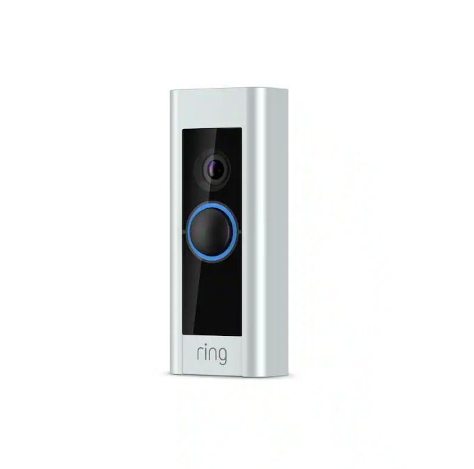 Sonerie inteligentă Ring, Alexa, video HD, microfon și difuzor integrate, Argintie, cu fir