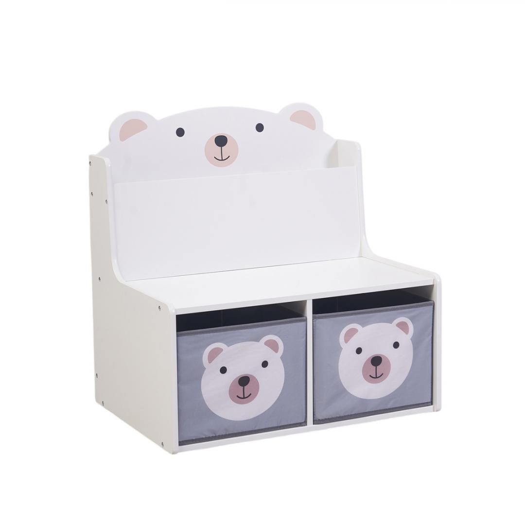 Bancuta cu spatiu de depozitare jucarii si carti Bear, U-Grow