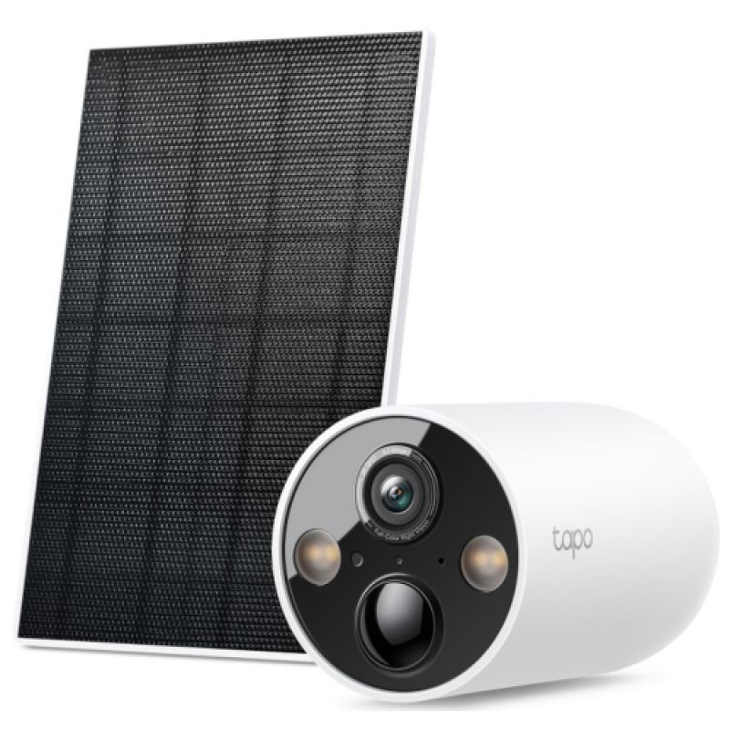 TPL Solar-Powered Security Camera Kit, 1/3  Progressive Scan CMOS Starlight Sensor, Focal Length: 2.1 mm, Field of View: 150° (Diagonal), 134°(Horizontal), 77°(Vertical), 2K QHD 4MP (2560 × 1440 px), 15/20/(25/30)fps