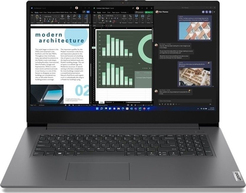 Laptop Lenovo V17 G4, 17.3 inch 1920x1080, Intel I7-13620H (10 C / 16 T, 3.4 GHz - 4.6 GHz, 12 MB cache, 115 W), 16 GB DDR4, 512 GB SSD, Intel, Windows 11 Pro, Tastatura English (EU), Gri