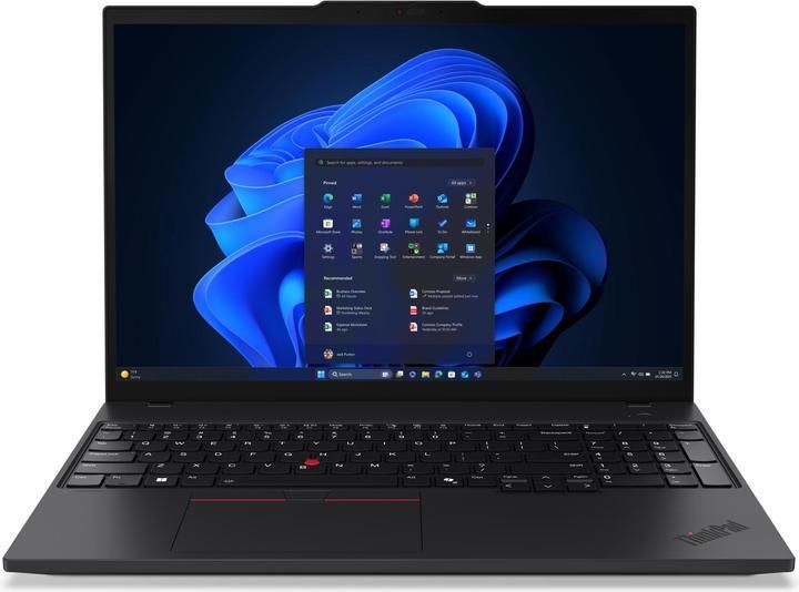 Laptop Lenovo ThinkPad T16 Gen 4 intel core ultra 5, 16 inch 1920 x 1200 pixeli, Intel 225U (8 C / 8 T, 1.3 GHz - 4.50 GHz, 8 MB Intel Smart Cache cache, 37 W), 1TB SSD, Intel 130V, Windows 11 Pro, Tastatura English EU, Negru