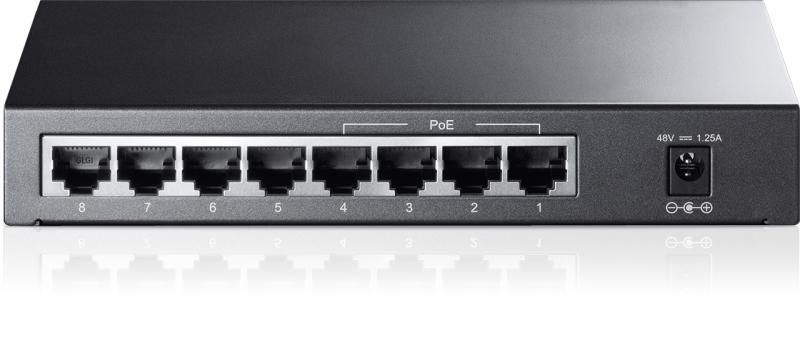 SWITCH PoE TP-LINK  8 porturi 10/100Mbps (4 PoE), IEEE 802.3af, carcasa metalica 