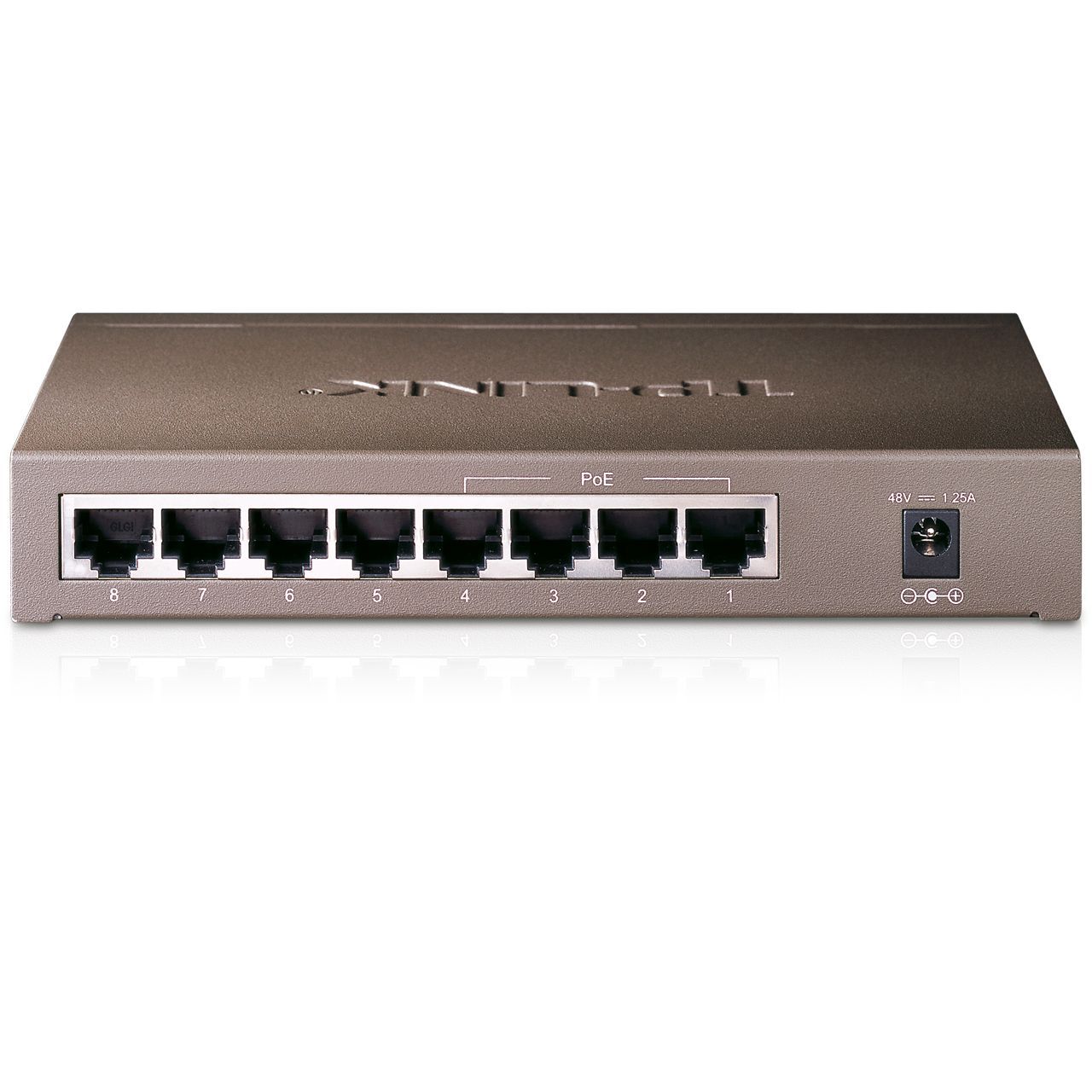 SWITCH PoE TP-LINK  8 porturi 10/100Mbps (4 PoE), IEEE 802.3af, carcasa metalica 