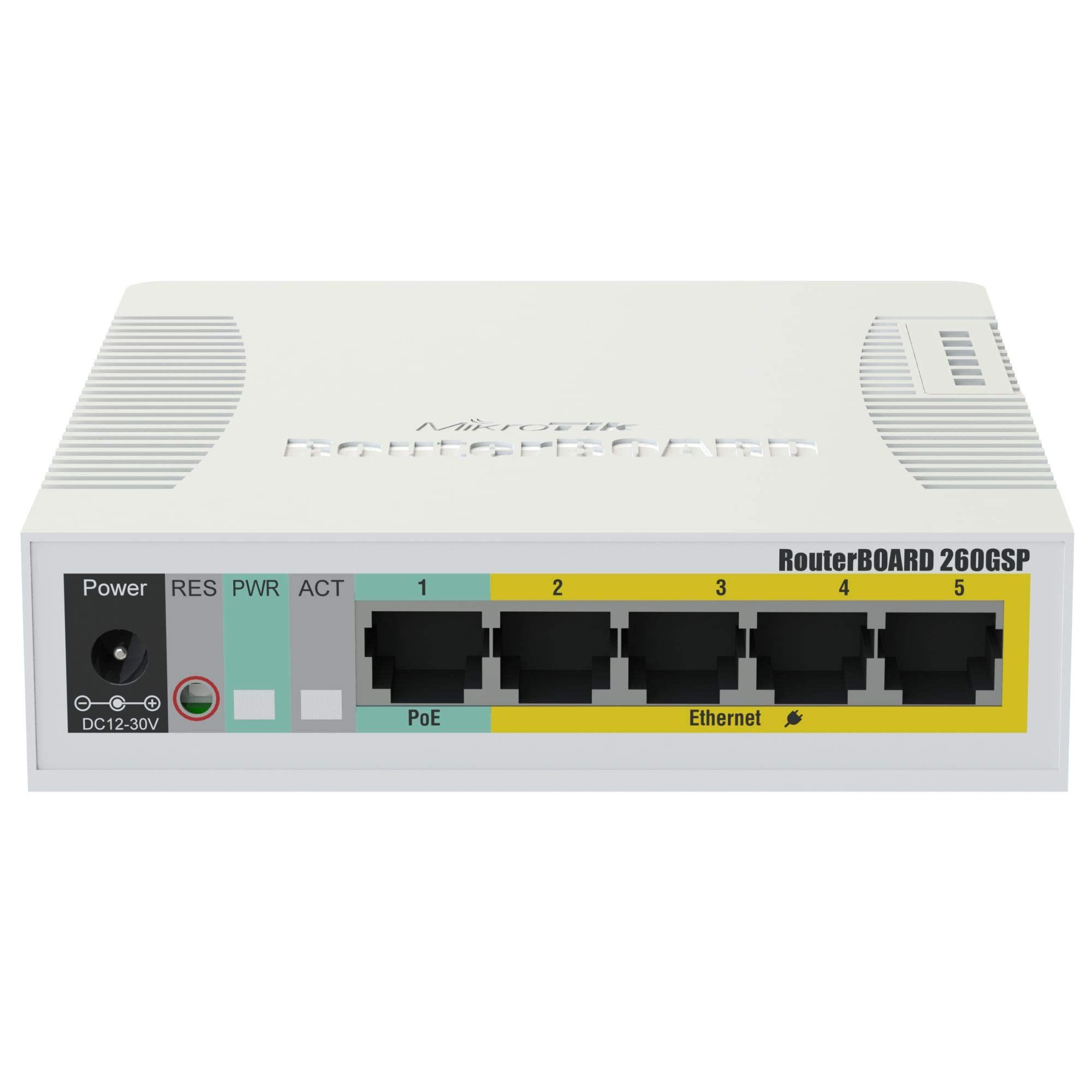 Switch Mikrotik RB260GSP, 5 porturi 10/100/1000 Mbps