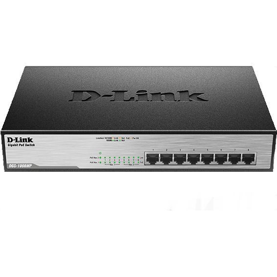 Switch D-Link DGS-1008MP, 8 port, 10/100/1000 Mbps_4